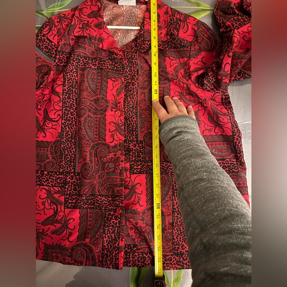 Blair 2XL Red Long Sleeve Button Down Shirt pattern - Picture 4 of 4